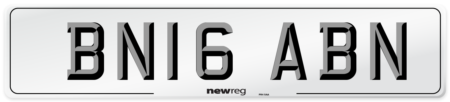 BN16 ABN Number Plate from New Reg
